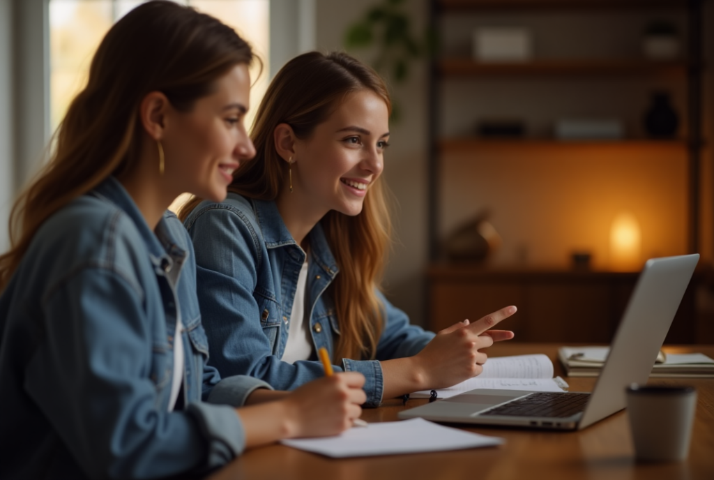 Estudante em aula online de reforço com acompanhamento individualizado